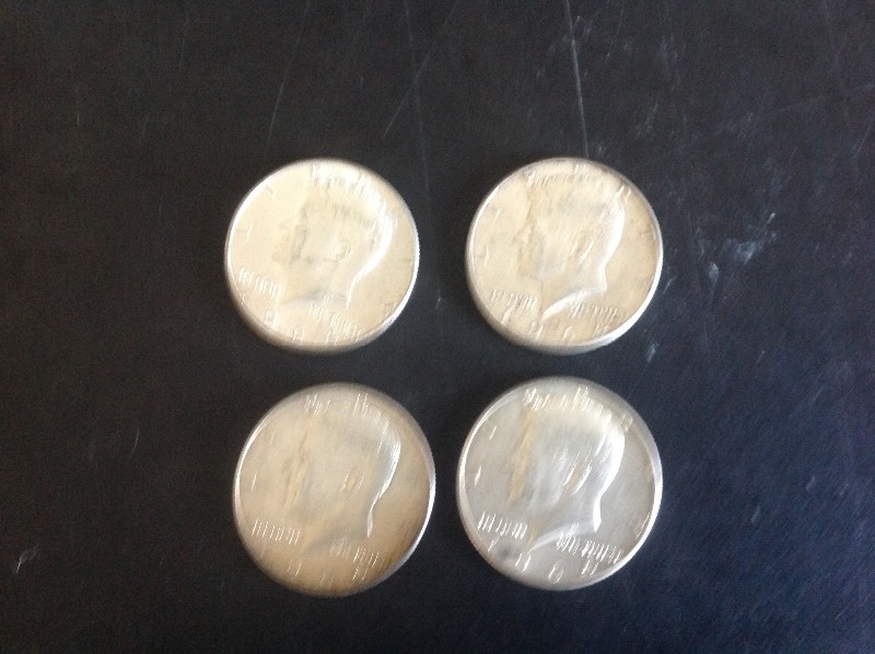 4 - 1964 Kennedy Half Dollars