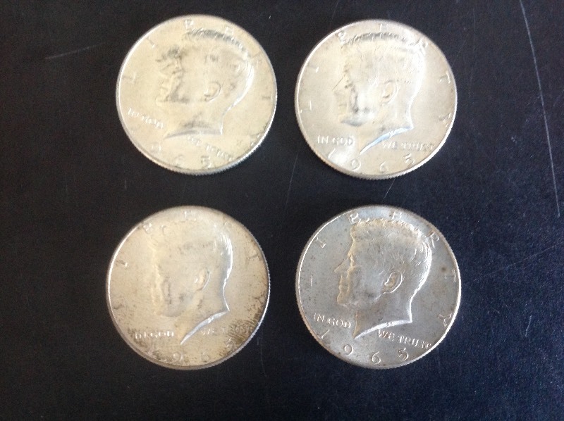 4 - 1965 Kennedy Half Dollars