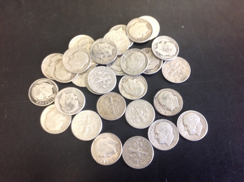 31 - Roosevelt Dimes 90% Silver