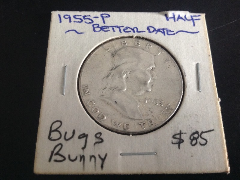 1955 Franklin Half Dollar Bugs Bunny