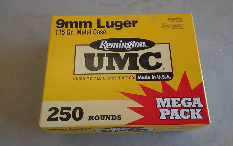 lot 2 image: Remington UMC 9mm Rounds-250 Count