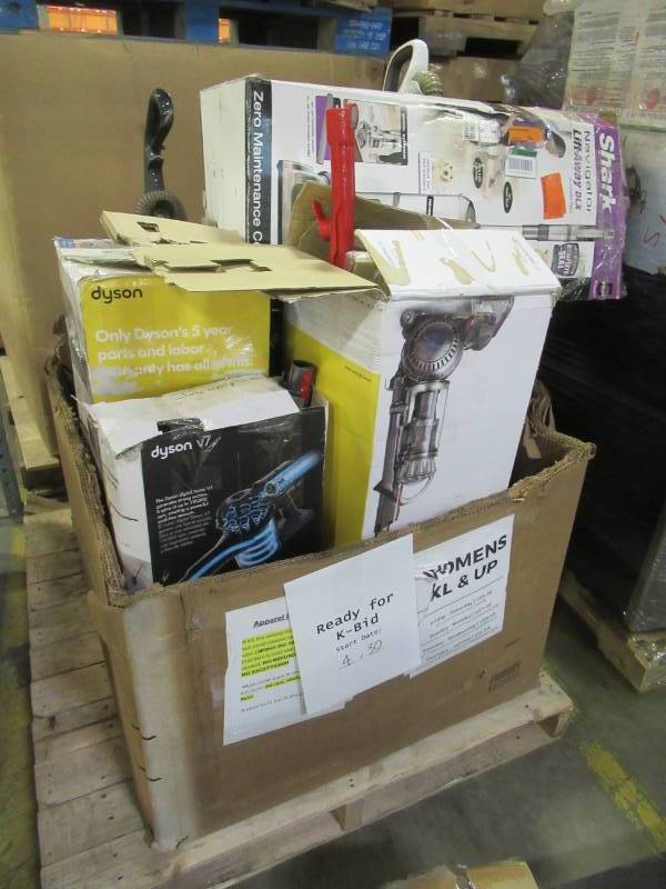 lot 47 image: WHOLESALE MIXED PALLET OF RETURNS - VACUUMS