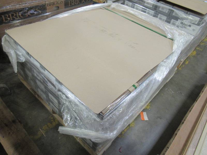lot 28 image: UNIBOARD Fortress Oak Luxury Laminate Flooring- 8 plankscase (14.88 sq ft.case) - 20 Cases. Model UL000325