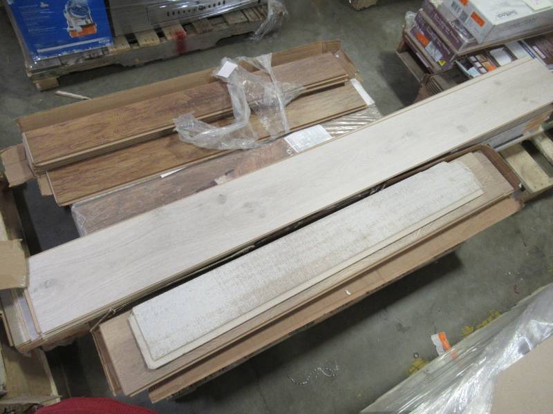 lot 130 image: Wholesale Pallet of Mixed Wood AndOr Vinyl Flooring