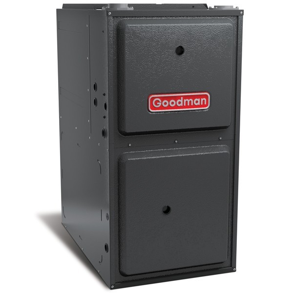 lot 85 image: Goodman 80k BTU AFUE Variable Speed Modulating Goodman Gas Furnace - UpflowHorizontal - 21 Cabinet, GMVM960805CX - NEW IN BOX
