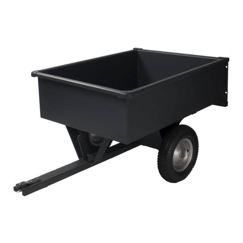 lot 115 image: Precision 10 cu. ft. Steel Trailing Dump Cart, LDT1002B - NEW IN BOX