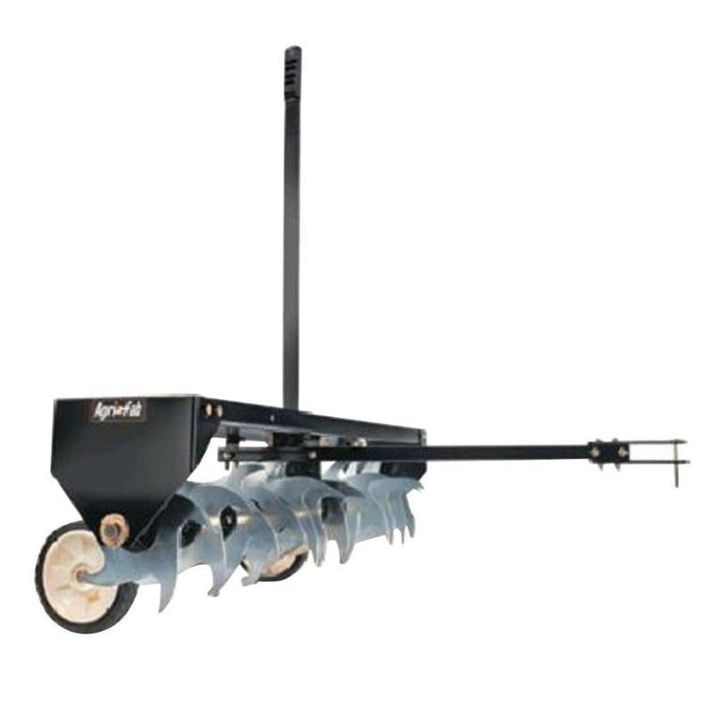 lot 118 image: Agri-Fab 40 in. Turf Shark Curved Spike Aerator, 45-0369 - New Out Of Box.