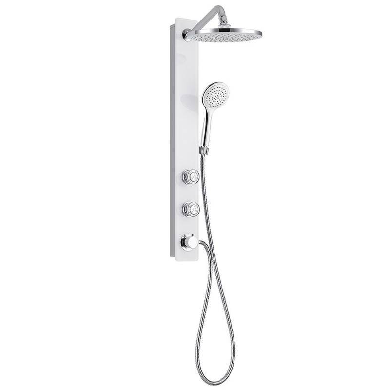 lot 127 image: PULSE Showerspas Aloha 3-Spray Shower System in White 1080-W - New in Box.