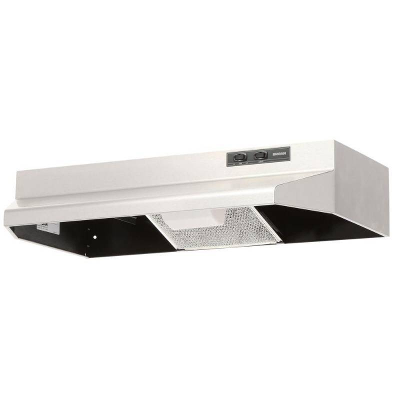 lot 121 image: Broan 40000 Series 30 in. Range Hood in Stainless Steel 403004 - New In Box.