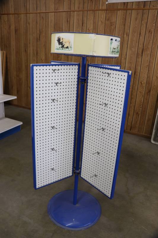 Rotating Pegboard Display Rack
