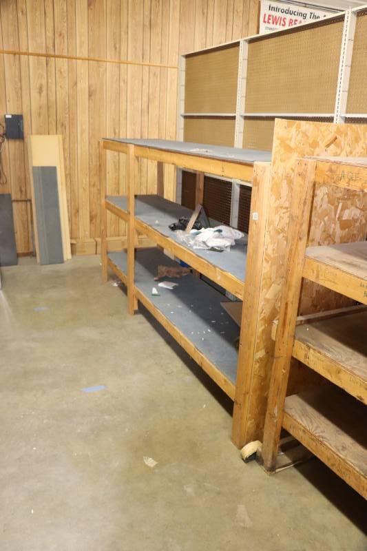 3 Shelf Wood Shelving Unit