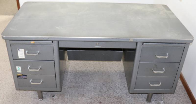 Gray Metal Desk