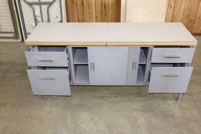 Gray Metal Storage Cabinet