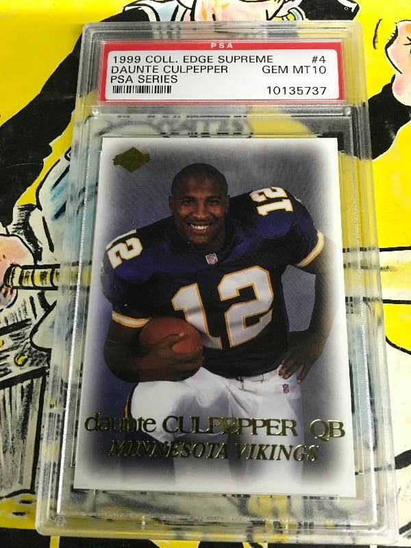 lot 252 image: 1999 Coll. Edge Supreme Daunte Culpepper 10 Mint Card