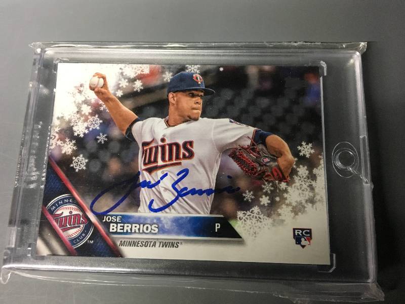 lot 293 image: Autographed Jose Berrios Card - Twins Ace