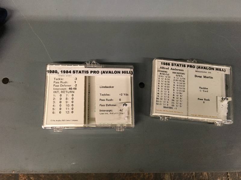 lot 313 image: Minnesota Vikings 1980,1984, 1986 Stats Cards