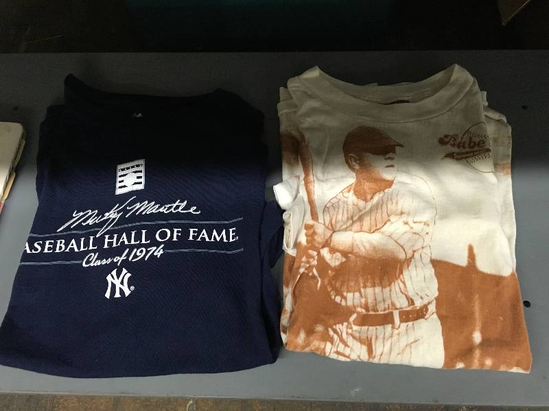 lot 314 image: Mickey Mantle & Babe Ruth Shirts