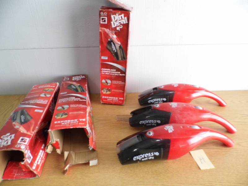 lot 14 image: Lot of 3 Dirt Devil Vacuums