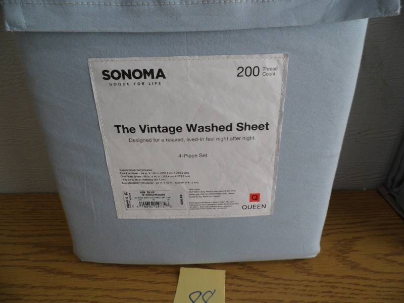 lot 88 image: Sonoma Vintage Washed Sheet Set