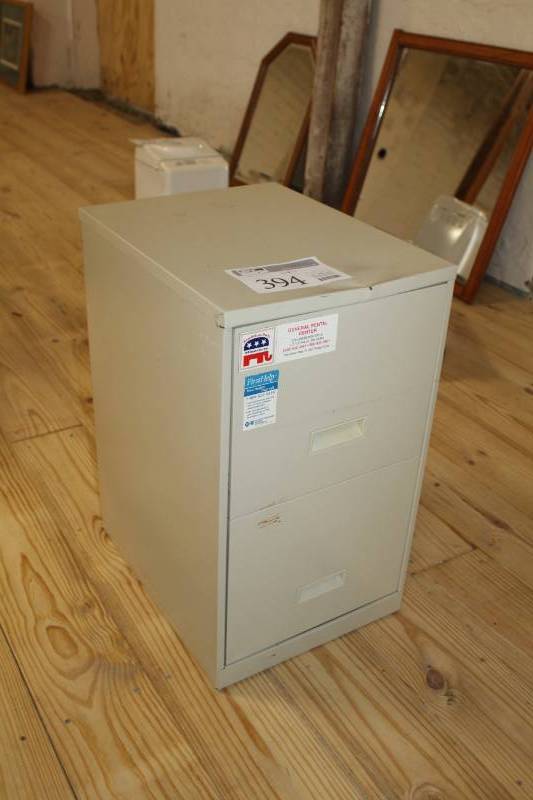 lot 394 image: Two Drawer Filing cabinet