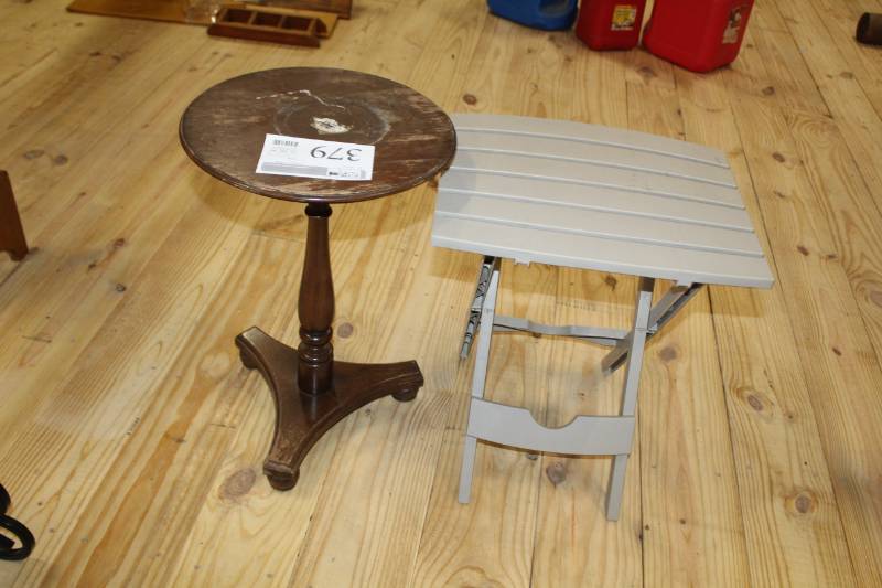 lot 379 image: Wooden decorative tables