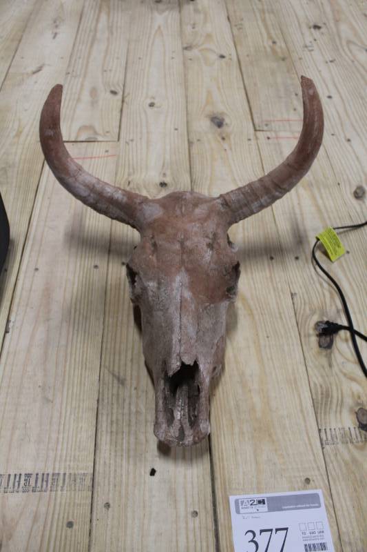 lot 377 image: Clay cow head decoration