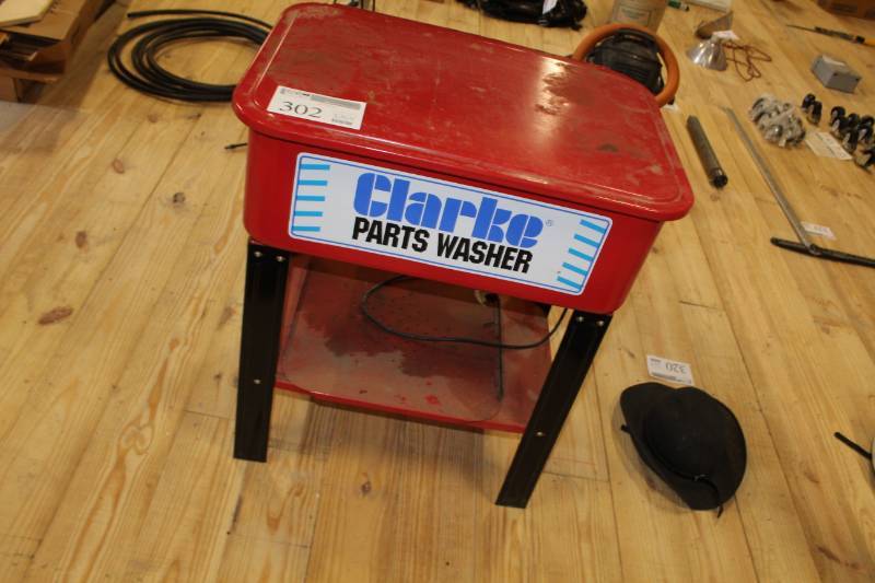 Clark brand auto parts washer with pump. Oak Grove Shop Equipment