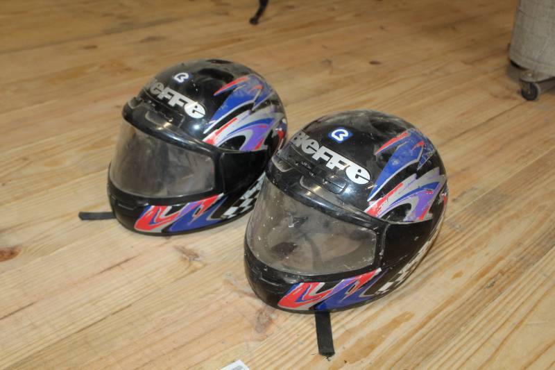 lot 314 image: Bieffe helmets. Medium & extra large