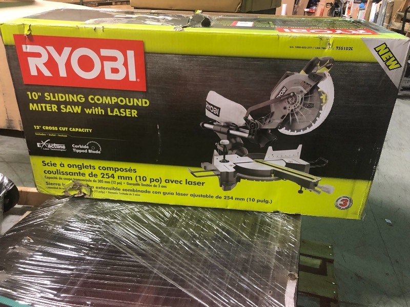 RYOBI 15 Amp 10 in. Sliding Miter Saw with Laser in good conditions