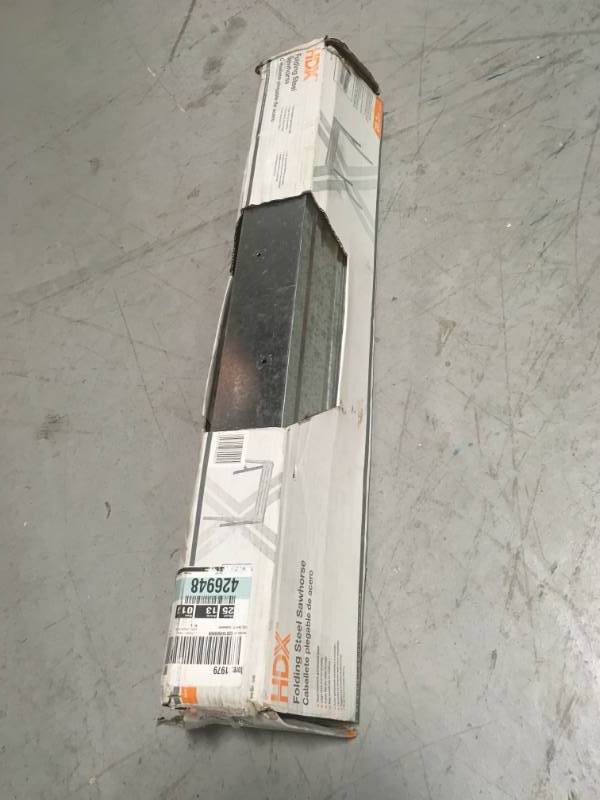 HDX 1-Compartment Folding Steel Sawhorse In very good condition