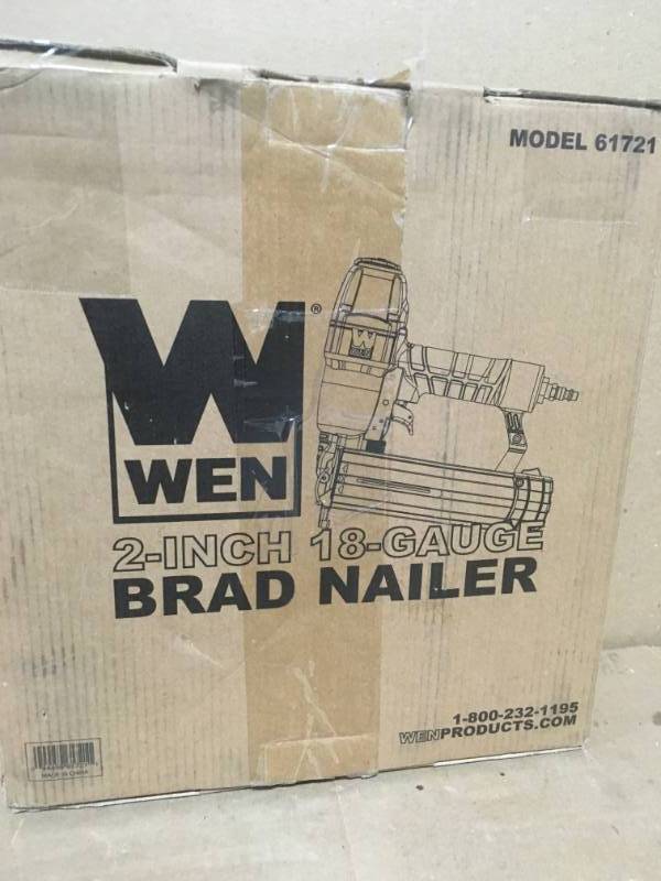 WEN 18-Gauge 38 in. to 2 in. Pneumatic Brad Nailer with 2000 Nails In very good condition