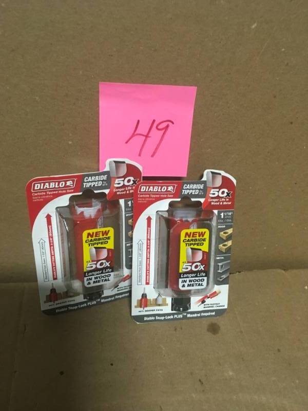 Diablo 1-116 in. Carbide Hole Saw QTY 2 In very good condition