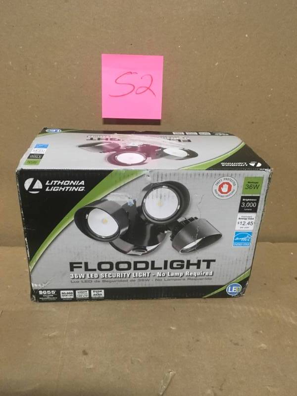 Lithonia Lighting Contractor Select OLF 3RH 3-Head Bronze Outdoor Integrated LED Dusk to Dawn Round Head Flood Light 4000K 120-Volt not used