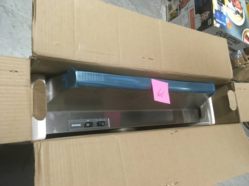 30, STAINLESS STEEL, UNDER-CABINET HOOD, 190 CFM not used