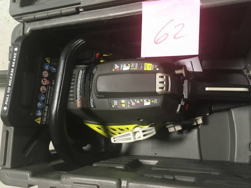 RYOBI 16 in. 37cc 2-Cycle Gas Chainsaw with Heavy-Duty Case In very good condition