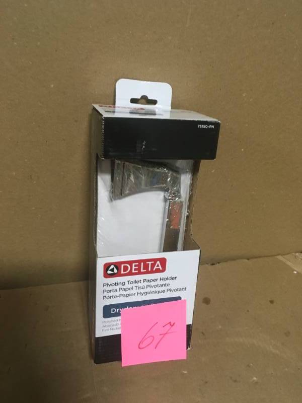 Delta Dryden Pivoting Toilet Paper Holder in Polished Nickel In very good condition