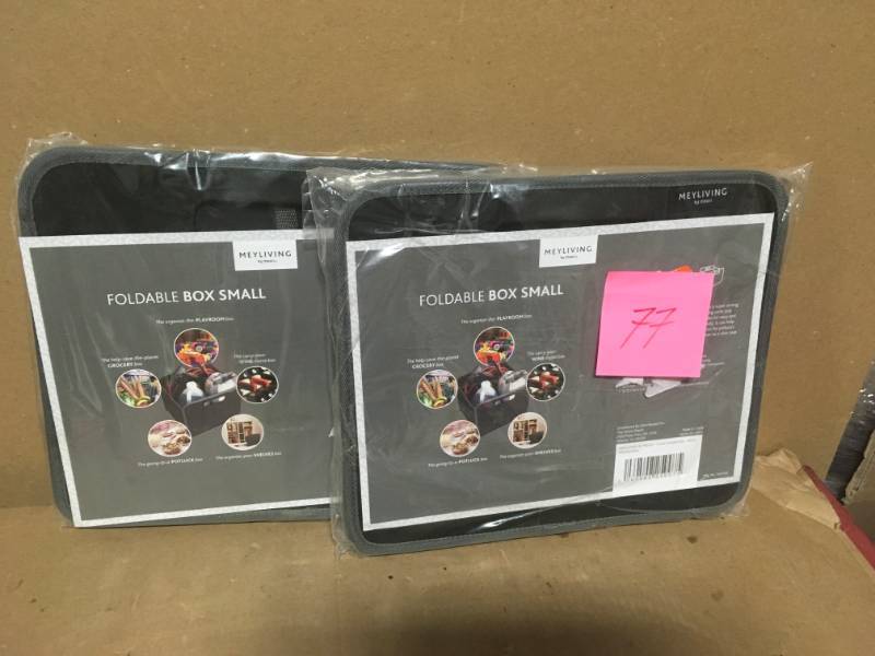 2X MEYLIVING Small Foldable Super Strong Tote-Box 12.6L x 10.4 W x 10.8D In very good condition