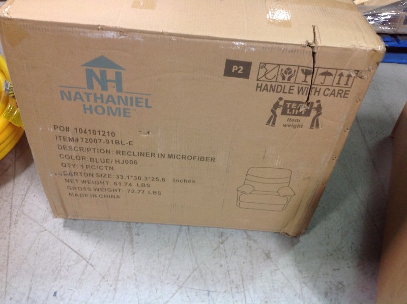 Blue Microfiber Recliner in good conditions