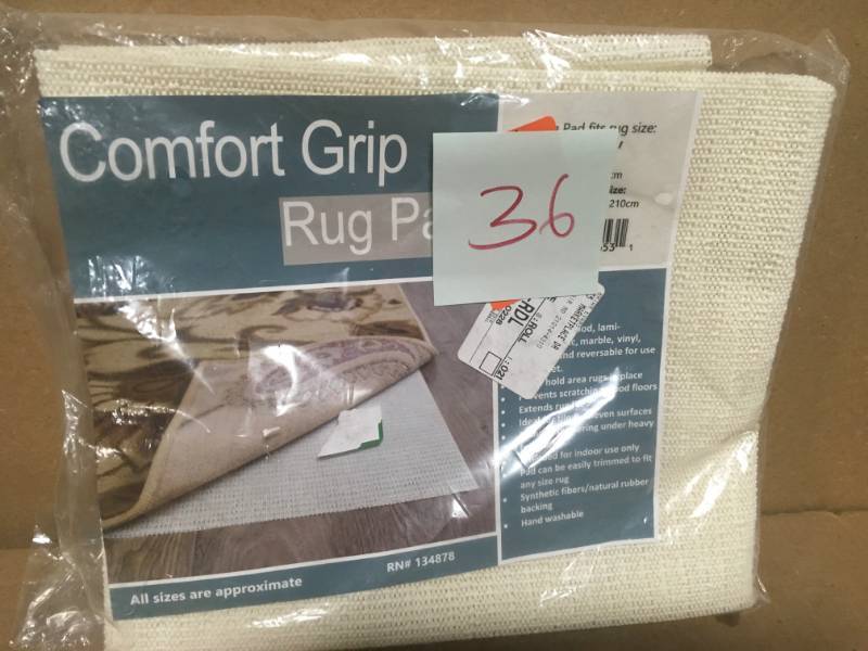 Tayse Rugs Comfort Grip Ivory 3 ft. x 7 ft. Rug Pad in very good condition