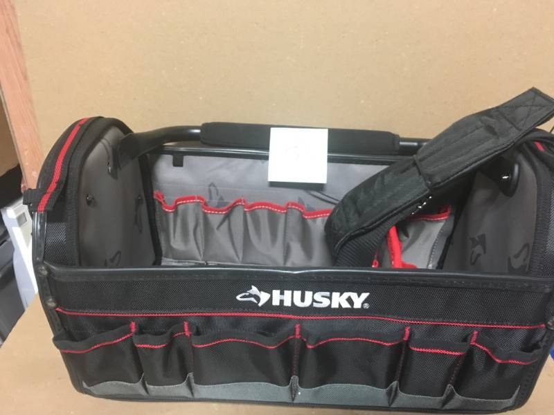 Husky 20 in. Pro Tool Tote with Removable Tool Wall DAMAGE HANDLE