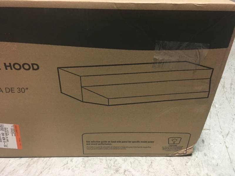 Broan 40000 Series 30 in. Under Cabinet Range Hood with Light in Black in very good condition
