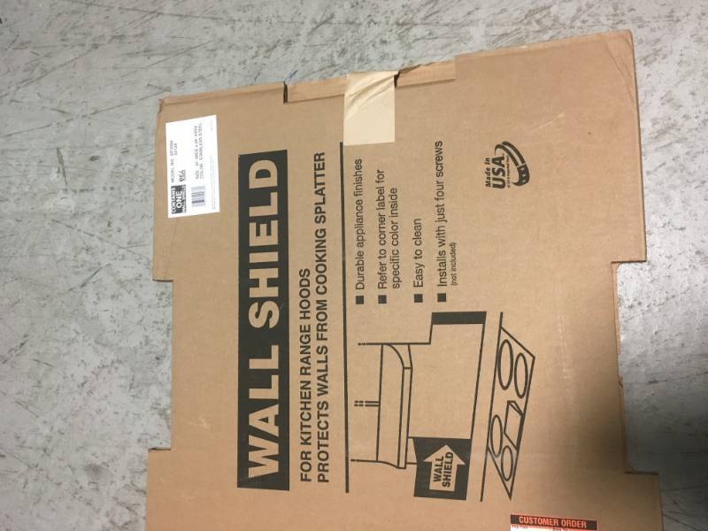 Broan SP3004 30 Reversible Backsplash Stainless Steel in very good condition
