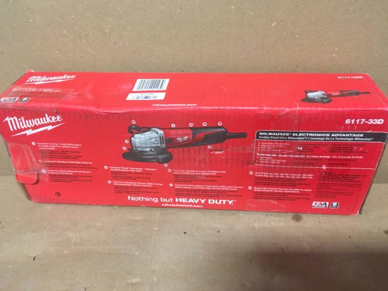 Milwaukee 13 Amp 5 in. Small Angle Grinder with Dial Speed in very good condition