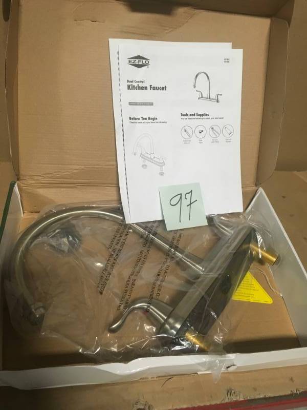 EZ-FLO Kitchen Impression Collection 2-Handle Contemporary Flair Kitchen Faucet in very good condition