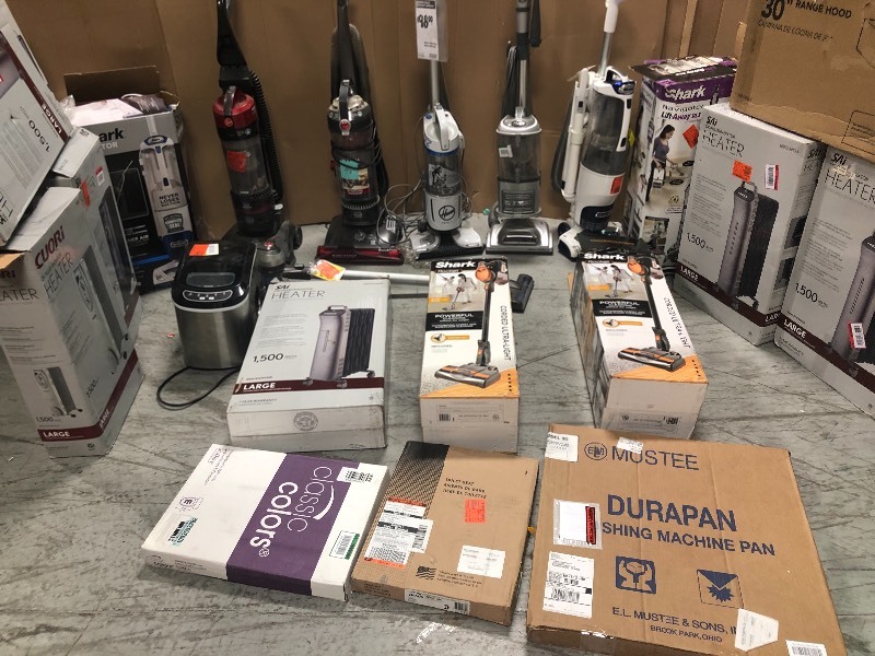 WHOLESALE MIXED LOT OF RETURNS VACUUMS, HEATHER AND MORE