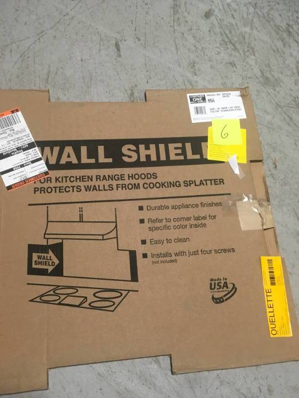 Broan 30 in. x 24 in. Splash Plate for Range Hood in Stainless Steel in very good condition