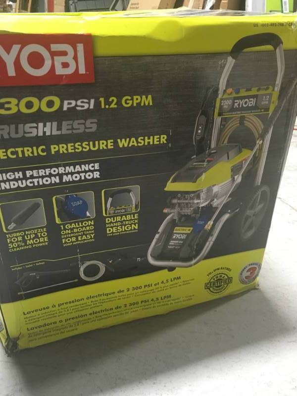 RYOBI 2,300 PSI 1.2 GPM High Performance Electric Pressure Washer in very good condition