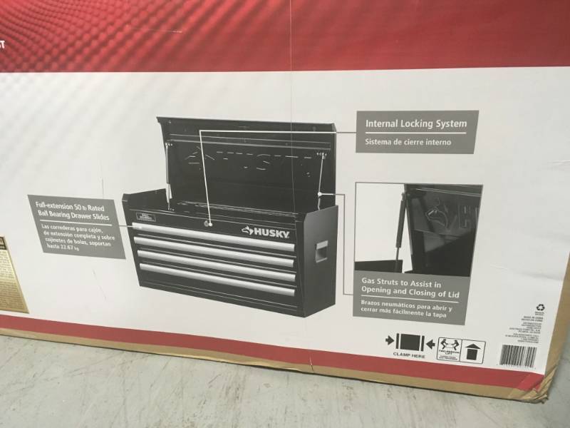 Husky 26 In 5 Drawer Top Tool Chest In Textured Black In Very