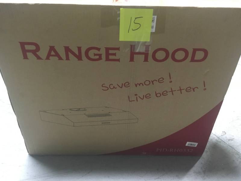 AKDY 24 in. 58 CFM Convertible Under Cabinet Mount Range Hood in White Stainless Steel with a Halogen Light in very good condition
