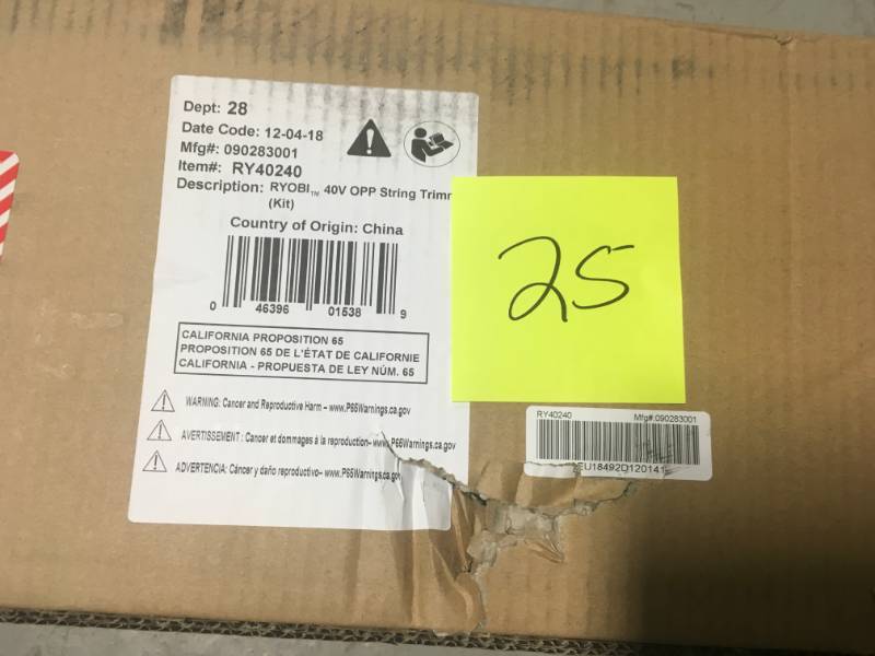 RYOBI 40-Volt Lithium-Ion Cordless String Trimmer - 1.5 Ah Battery and Charger Included in very good condition